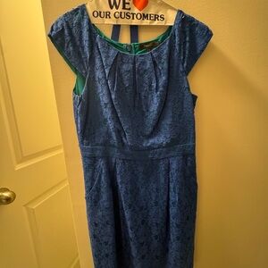 Elegant Blue Lace Dress